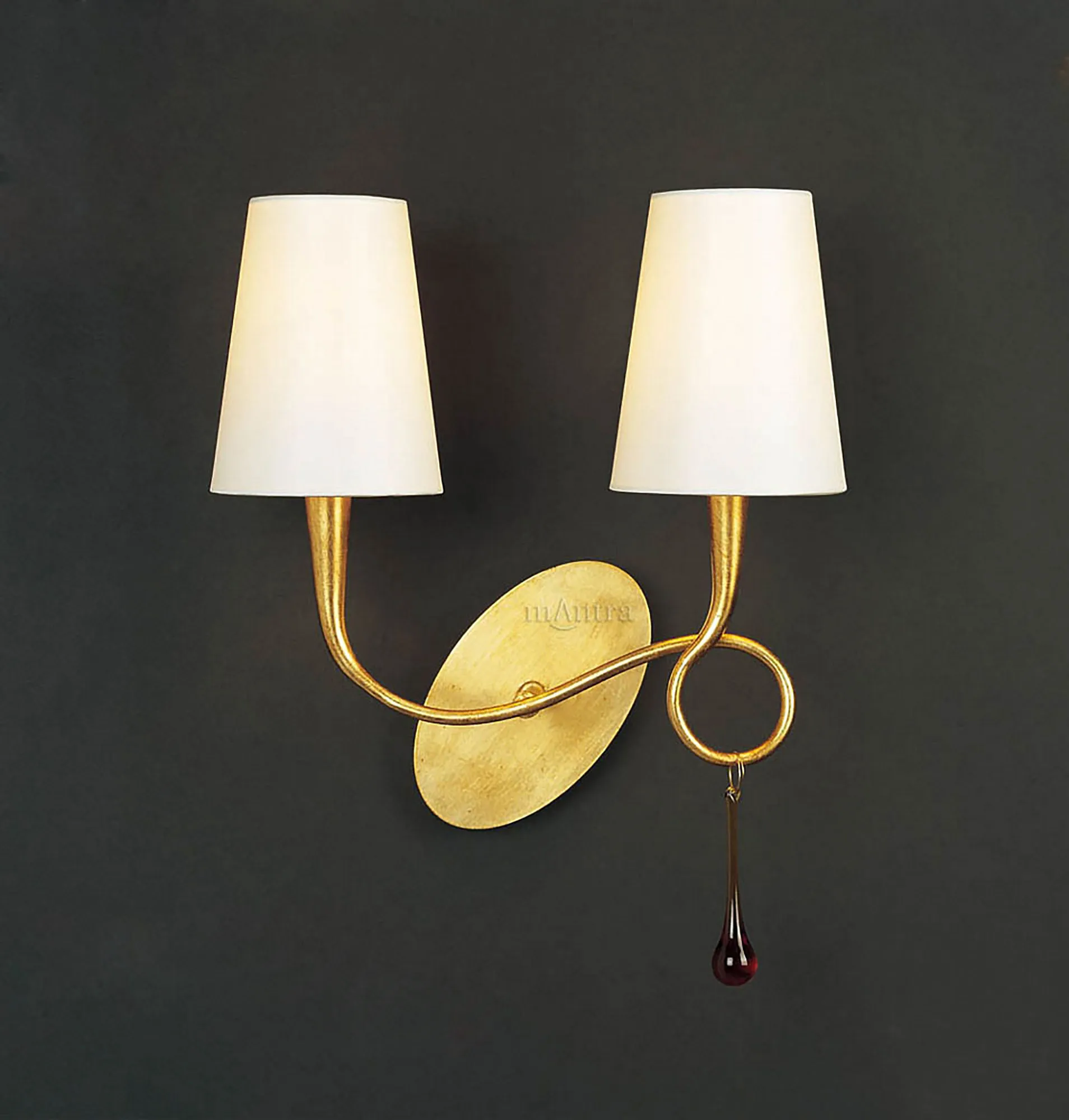 Paola Gold Wall Lights Mantra Armed Wall Lights